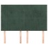 Cabeceros 4 unidades terciopelo verde oscuro 72x5x78/88