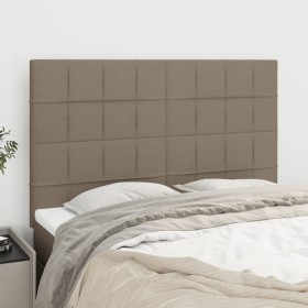 Cabeceros 4 unidades tela gris taupe 72x5x78/88