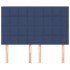 Cabeceros 4 unidades tela azul 72x5x78/88