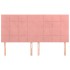 Cabeceros 4 unidades de terciopelo rosa 90x5x78/88