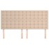 Cabeceros 4 unidades cuero sintético capuchino 90x5x78/88