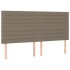 Cabeceros 4 unidades de tela gris taupe 100x5x78/88