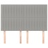 Cabeceros 4 unidades tela gris claro 72x5x78/88