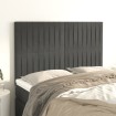Cabeceros 4 unidades terciopelo gris oscuro 72x5x78/88 cm