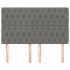 Cabeceros 4 unidades tela gris oscuro 72x7x78/88