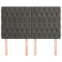 Cabeceros 4 unidades terciopelo gris oscuro 72x7x78/88