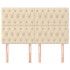 Cabeceros 4 unidades tela color crema 72x7x78/88