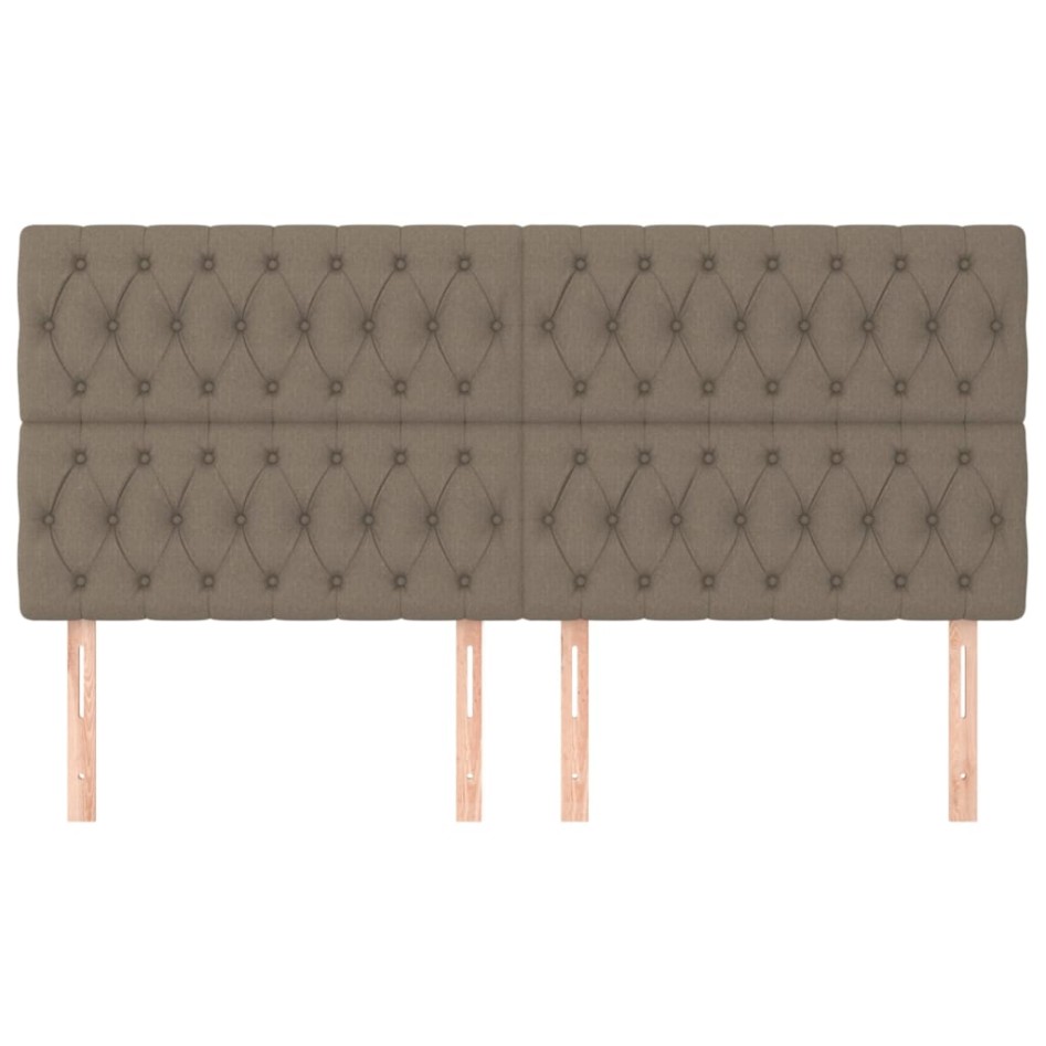 Cabeceros 4 unidades de tela gris taupe 90x7x78/88