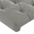 Cabeceros 4 unidades de terciopelo gris claro 80x7x78/88