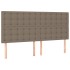 Cabeceros 4 unidades tela gris taupe 80x5x78/88