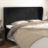 Cabecero con orejas de terciopelo gris claro 163x23x118/128