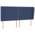 Cabecero con orejas de tela azul 183x23x118/128