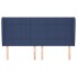 Cabecero con orejas de tela azul 203x23x118/128