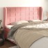 Cabecero con orejas de terciopelo rosa 183x23x118/128