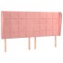 Cabecero con orejas de terciopelo rosa 183x23x118/128
