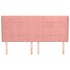 Cabecero con orejas de terciopelo rosa 183x23x118/128