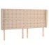 Cabecero con orejas cuero sintético capuchino 183x23x118/128
