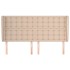 Cabecero con orejas cuero sintético capuchino 183x23x118/128