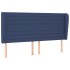 Cabecero con orejas de tela azul 203x23x118/128