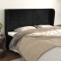 Cabecero con orejas de terciopelo gris claro 183x23x118/128