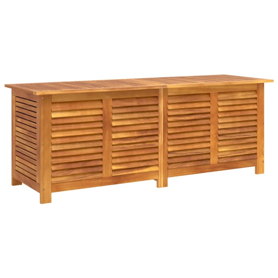 Caja de almacenaje de jardín madera maciza acacia 150x50x56