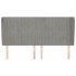 Cabecero con orejas de terciopelo gris claro 163x23x118/128