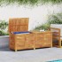Caja de almacenaje de jardín madera maciza acacia 150x50x56