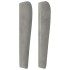 Cabecero con orejas de terciopelo gris claro 163x23x118/128