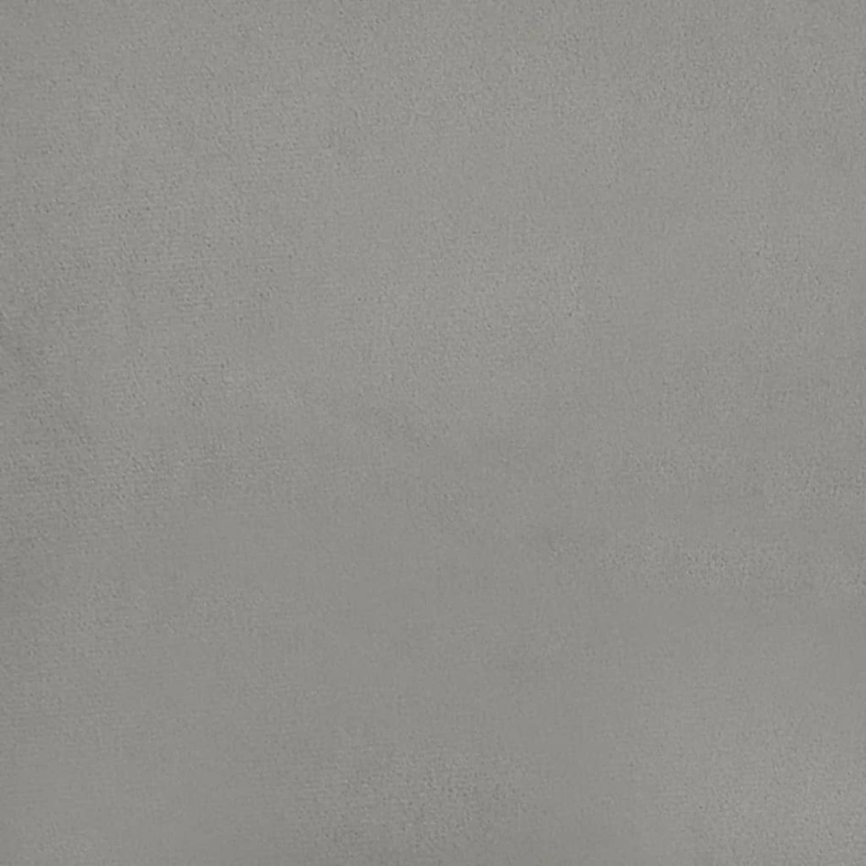 Cabecero con orejas de terciopelo gris claro 163x23x118/128