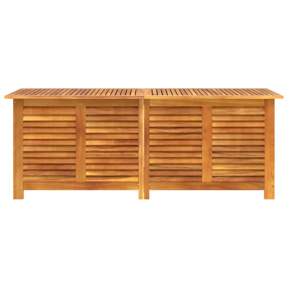 Caja de almacenaje de jardín madera maciza acacia 150x50x56