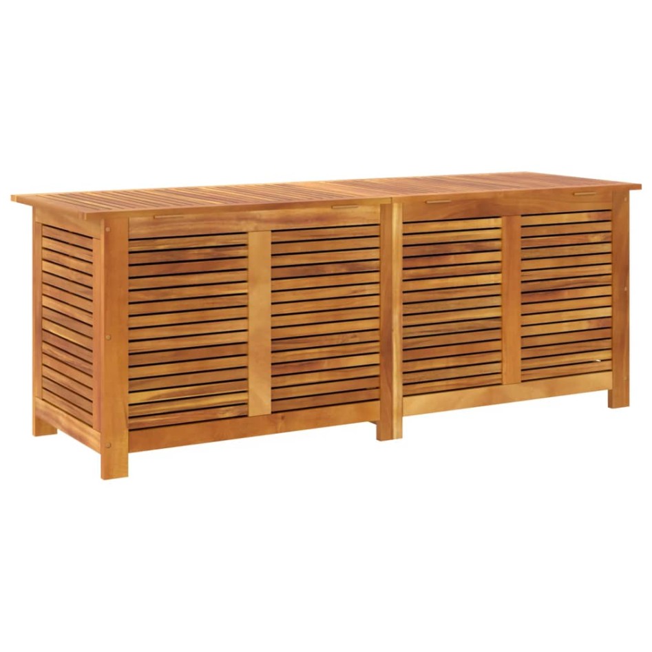 Caja de almacenaje de jardín madera maciza acacia 150x50x56