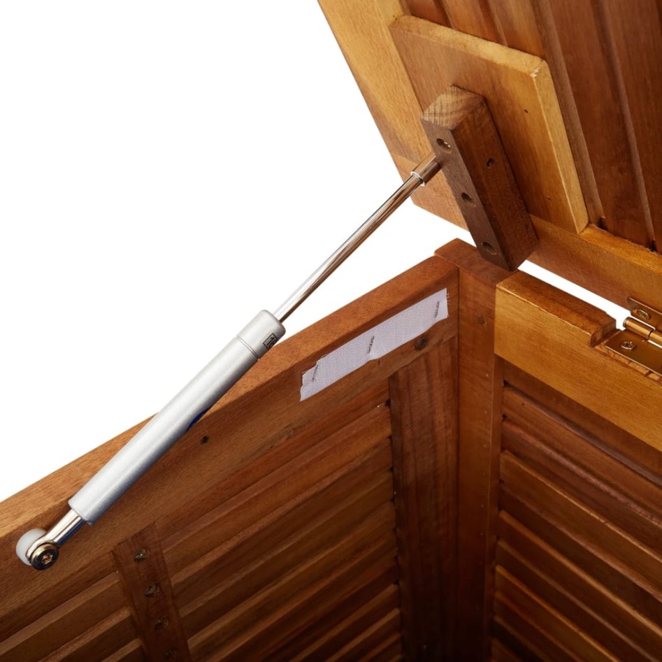 Caja de almacenaje de jardín madera maciza acacia 150x50x56