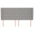 Cabecero con orejas de tela gris claro 183x23x118/128