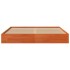Estructura de cama madera maciza pino marrón cera 150x200