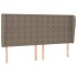 Cabecero con orejas de tela gris taupe 203x23x118/128