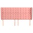 Cabecero con orejas de terciopelo rosa 163x23x118/128
