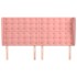 Cabecero con orejas de terciopelo rosa 203x23x118/128