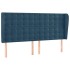Cabecero con orejas de terciopelo azul oscuro 183x23x118/128
