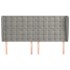 Cabecero con orejas de terciopelo gris claro 203x23x118/128