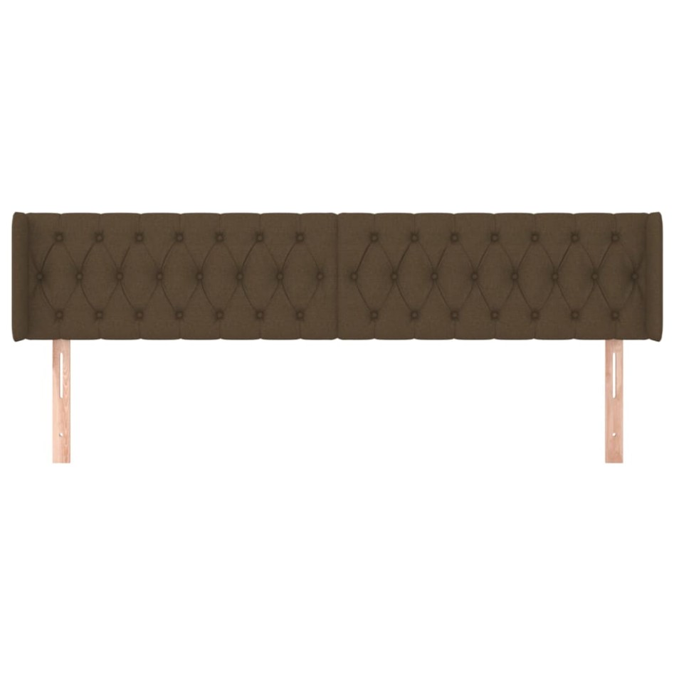 Cabecero de tela gris oscuro 203x16x78/88