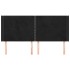 Cabecero con orejas de terciopelo negro 203x16x118/128