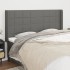 Cabecero con orejas de tela gris oscuro 183x16x118/128