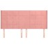 Cabecero con orejas de terciopelo rosa 163x16x118/128