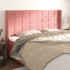 Cabecero con orejas de terciopelo rosa 183x16x118/128