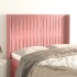 Cabecero con orejas de terciopelo rosa 147x16x118/128