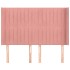 Cabecero con orejas de terciopelo rosa 147x16x118/128