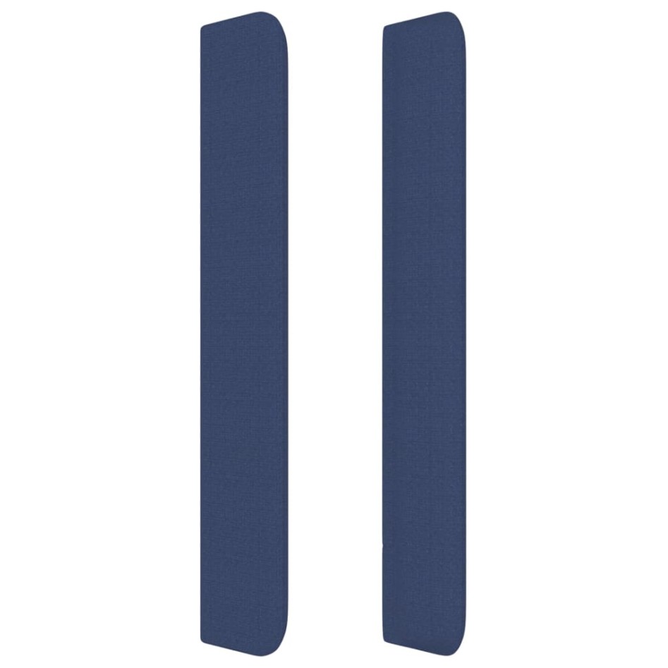 Cabecero con orejas de tela azul 203x16x118/128