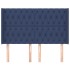 Cabecero con orejas de tela azul 147x16x118/128