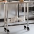Mesa de trabajo de cocina con ruedas acero inox 82,5x30x85