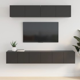 Set de muebles para TV 5 piezas madera contrachapada